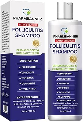 PHARMBANNER Anti-Fungal Shampoo for Folliculitis & Seborrheic Dermatitis - 8.4oz