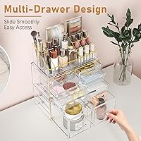 Delamu 3-Tier Makeup Organizer with Drawers — image 3