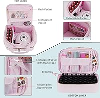 Pretty Nail Polish Organizer Case - Pale Pink — image 4
