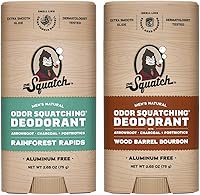 Dr. Squatch Natural Deodorant for Men - Rainforest Rapids & Wood Barrel Bourbon (2.65 oz, 2-Pack) — image 1