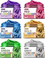 Permotary 6 Colors Temporary Hair Color Wax Styling Cream Mud, 25.38oz — image 1