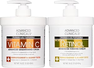 Advanced Clinicals Retinol Body Lotion + Vitamin C Lotion 2pc Set Review