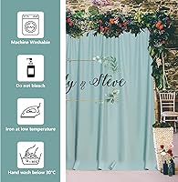 MYSKY HOME Light Green Backdrop Curtains 5ft x 10ft (2 Panels) — image 7