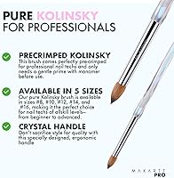 MakarttPro Kolinsky Crimped Acrylic Nail Brush #14 — image 6