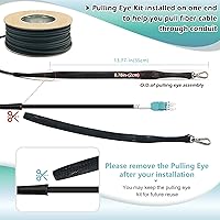 YUTIANHOME 500ft Industrial TPU OM3 Fiber Optic Cable LC to LC Duplex with Pulling Eye Kit — image 3
