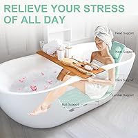 Olaemuo Full Body Bath Pillow with Removable Lumbar Cushion - Green — image 9