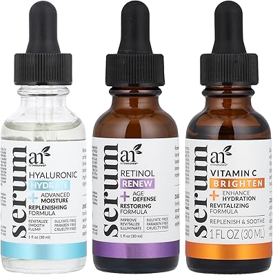 artnaturals Anti-Aging Set with Vitamin C, Retinol & Hyaluronic Acid (3 x 1 Fl Oz)