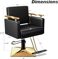 Baasha Black and Gold Salon Chair — image 3