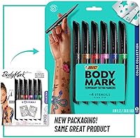 BIC BodyMark Temporary Tattoo Markers, Color Collection, 6-Count — image 2