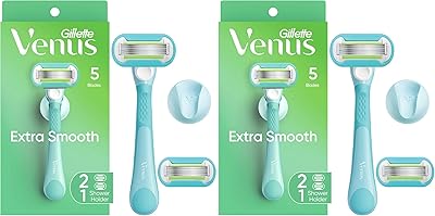 Gillette Venus Extra Smooth Razors for Women, 1 Razor, 2 Blade Refills