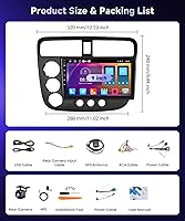 Podofo 9-inch Car Stereo for Honda Civic 2001-2005 — image 7