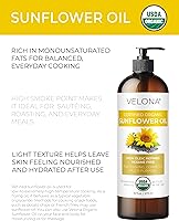 Velona USDA Certified Organic Sunflower Oil 32 Fl Oz — image 2