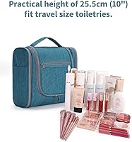 Narwey Hanging Toiletry Bag for Women, Large, Teal — image 4