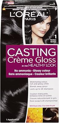 L'Oreal Healthy Look Creme Gloss Hair Color, 1 Rich Black/Double Espresso