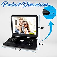 Pyle PDV177BK Portable DVD Player 17.9″ HD — image 3