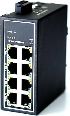 WIWAV WDH-8GT-DC 8-Port Gigabit Industrial Ethernet Switch