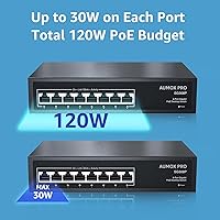 AUMOX PRO SG308P 8-Port PoE Gigabit Switch 120W — image 3