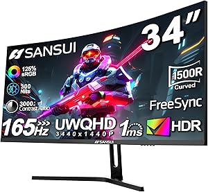 SANSUI 34-Inch Curved Gaming Monitor ES-G34C5 Review