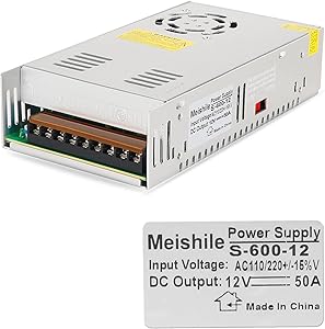 MEISHILE S-600-12 12V 50A 600W Power Supply Adapter