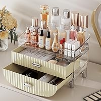 LAMU Makeup Organizer with 2 Drawers, White — image 9