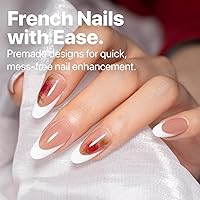 SXC Cosmetics French Tip Press On Nails Brown Series, Medium Almond X-Pro Tips Starter Kit — image 2