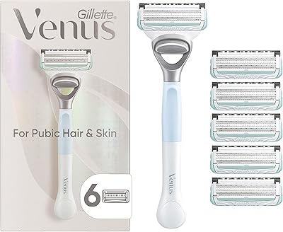 Gillette Venus Intimate Grooming Razor with 6 Blade Refills