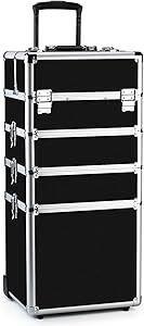 OUDMAY Makeup Train Case 4 in 1 Rolling Organizer Review