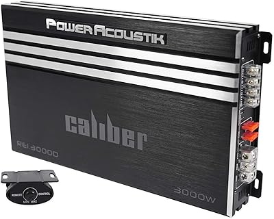Power Acoustik RE1-3000D 3000 Watt Mono Amplifier