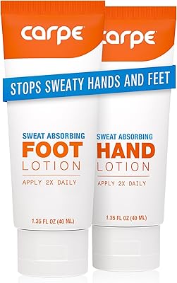 Carpe Sweat Absorbing Hand & Foot Lotion Bundle