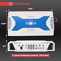 Pyle PLMRA630BT 6-Channel Bluetooth Marine Amplifier — image 5