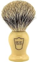 Parker 3-Band Pure Badger Bristle Shaving Brush – Faux Ivory Handle — image 2