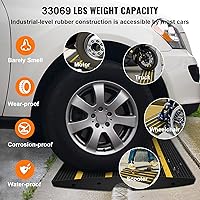 VEVOR Car Driveway Rubber Curb Ramp 33069lbs Capacity 1-Channel — image 6