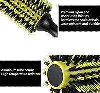 Healthcom 3-in-1 Ceramic & Ionic Bristle Round Barrel Hair Brush Set (Yellow) — image 3