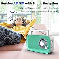 Yewrich Portable AM/FM Radio with Bluetooth — image 2