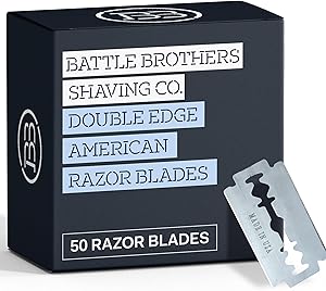 Battle Brothers Made in USA Double Edge Razor Blades 50-Pack