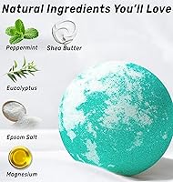 New Miuz Menthol Fizzing Bath Bomb Eucalyptus Peppermint 3pcs — image 3