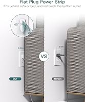 Addtam 10ft Flat Plug Extension Cord with 6 Outlets and 4 USB Ports — image 3