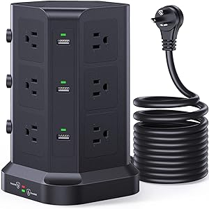KOOSLA Surge Protector Power Strip Tower 16.4 FT Review