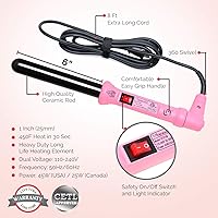 Le Angelique 1-Inch Ceramic Curling Wand Pink — image 2