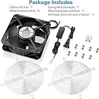 GDSTIME AXIAL Fan 20060, 200mm x 200mm x 60mm, 120V AC — image 8