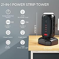 Tecmize 21-in-1 Power Strip with 30W PD Fast Charging and RGB Light — image 6