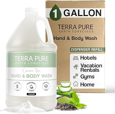Terra Pure Hotel Body Wash Green Tea & Lemongrass 1 Gallon