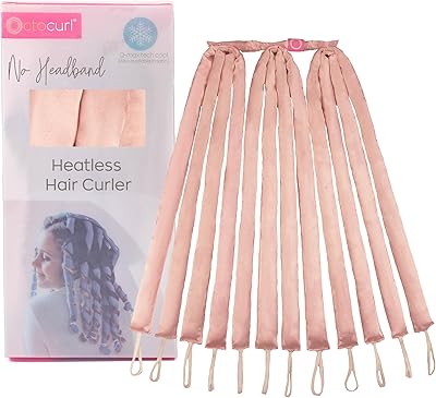 Octocurl Heatless Hair Curler - Satin Pink