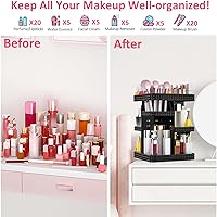 BOCONY Rotating Makeup Organizer - Black — image 6