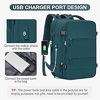 Casual Backpack Traveling Backpack A-peacock Blue — image 8