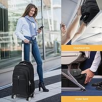 35L Multi-Scene Detachable Handle Travel Rolling Backpack — image 3