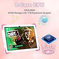 YATIOM 10.1-inch Kids Tablet, Android 14, 10GB RAM, 64GB Storage — image 4