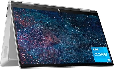 HP Pavilion x360 14-inch Laptop, 13th Gen Intel Core i3, 8GB RAM, 256GB SSD