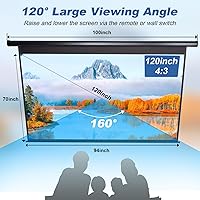 FRAYSCENT 120 Inch Motorized Projector Screen 4:3 — image 7