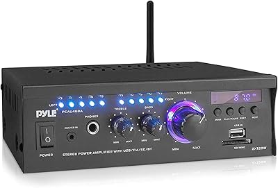 Pyle PCAU46BA Bluetooth Stereo Amplifier